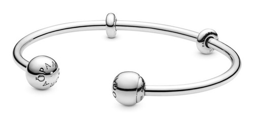 Pulsera Pandora Abierta Con Logo 100% Plata + Kit De Regalo