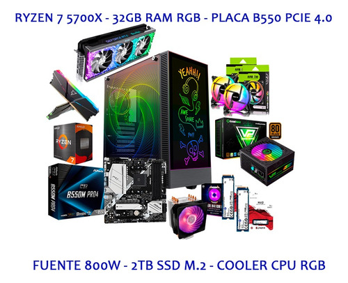 Pc Cpu Gamer Gama Alta Rtx 3070 Ti Ryzen 7 32gb Ram Ssd 1tb