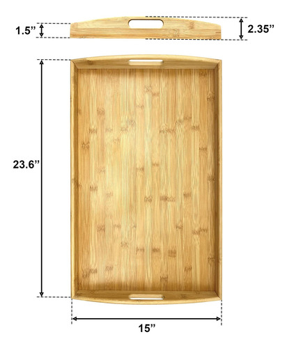 Bandeo De Bambú Natural Bam & Boo Siring Rectangular Extra X