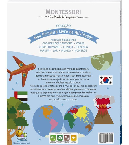 Montessori Meu P livro Atividades... Mundo (Escolinha), de Piroddi, Chiara. Editorial Todolivro, capa mole em português, 2022