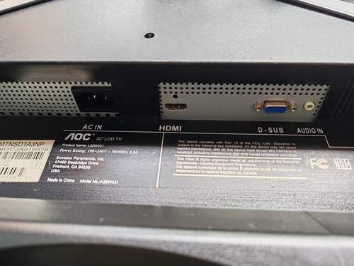 Tv Aoc 32 Pulgadas (Usado)