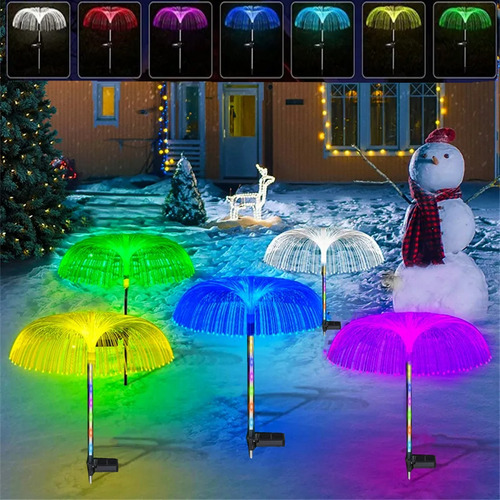 Luces De Medusas Navideñas Con Degradado Colorido, 4 Piezas