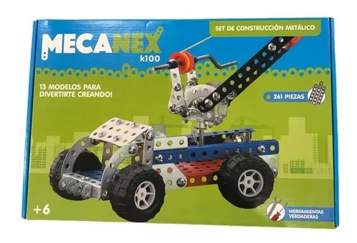 Mecanex K100 13 Modelos 261 Piezas Mecano Didactico Metalico