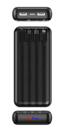 Batería Portátil De Carga Qi, Mxwrb-001, 30000mah, Negro, Sa Color Negro
