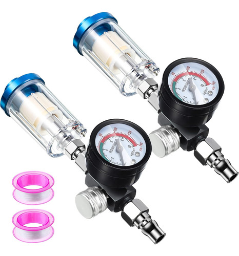 Regulador De Presion De Aire De 1/4 Pulgada Con Filtro De Ag