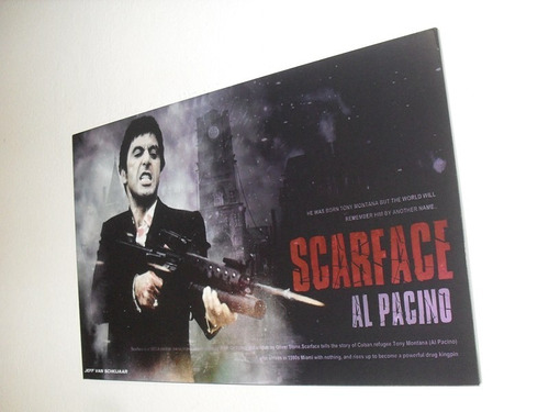 Cuadros Caracortada Scarface Al Pacino Tony Montana 27x42