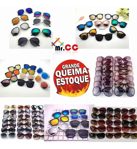 Kit100 Óculos De Sol Adulto Proteção Uv Para Atacado/revenda