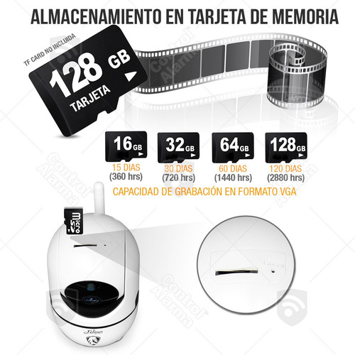 Imagen 8 de 10 de Camara Wifi Ip Full Hd Seguridad Rastreo Movimiento Vision Nocturna Alarma Audio Espia Celular Grabacion Nube Amazon