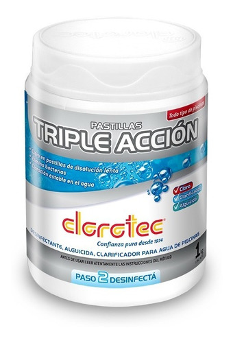 Pastillas De Cloro Triple Accion 1 Kg Clorotec