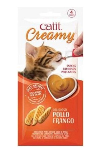 Snacks Para Gatos Cremosos Catit Creamy Sabor Pollo