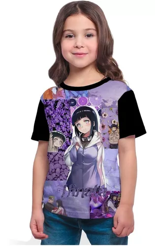 Camiseta Infantil Hinata Hyuga Personalizada