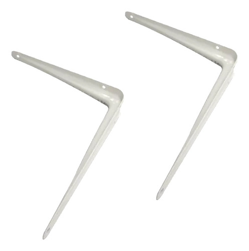 2 Piezas Mensula En L Reforzada 30cmx35cm Blanca Handy Home