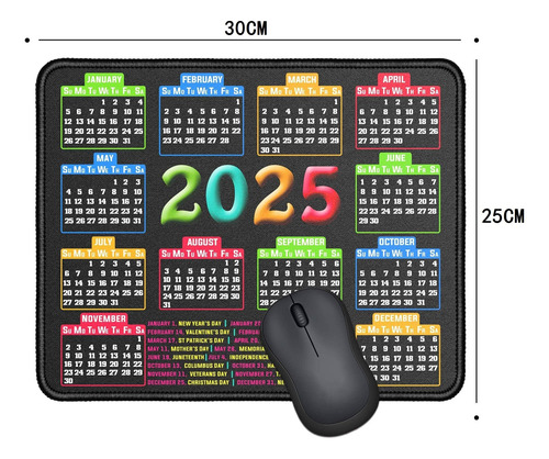 Mousepad Com Calendário 2025, 250x300x2mm
