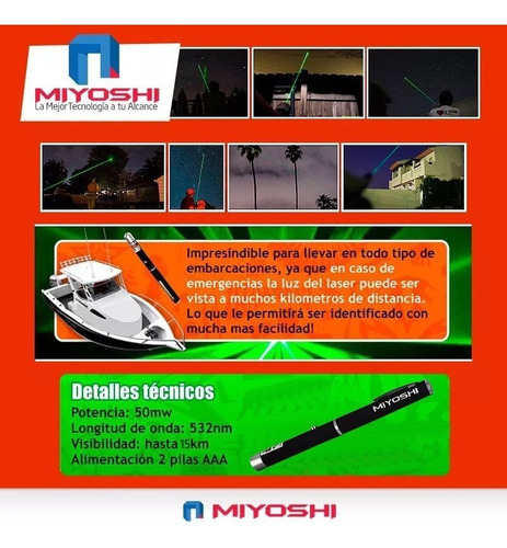 Puntero Laser Verde Potente Alcance 15 Km Reales Se Ve Haz !
