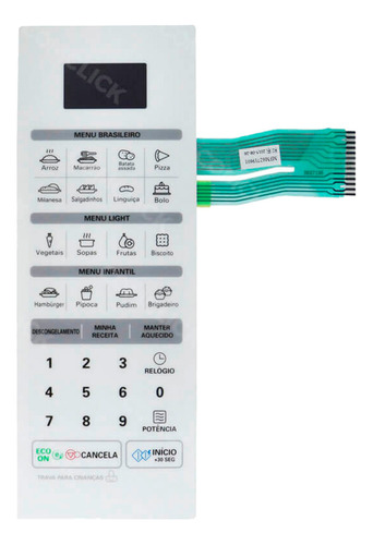 Membrana / Painel Frontal Mfm62719601 Micro-ondas LG