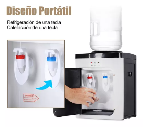 Dispensador de enfriador de agua eléctrico, dispensador de enfriador de  agua caliente y fría de 110 V, 14.2 x 9.45 x 10.7 pulgadas, máquina  automática