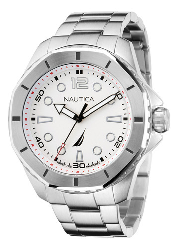 Modelo de relógio Nautica Koh May Bay: Napkmf204 Cor de fundo: prata, cor da pulseira: prata