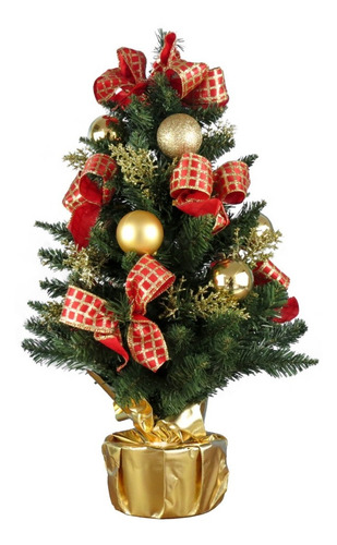 Linda Árvore De Natal Decorada Dourada 55cm Artesanal Luxo | Parcelamento sem juros Linda Árvore De Natal Decorada Dourada 55cm Artesanal Luxo | Parcelamento sem juros