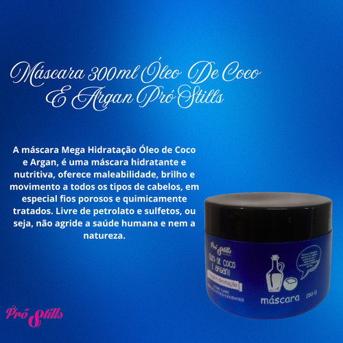 Shampoo 300ml & Máscara Capilar Óleo De Coco E Argan 250ml