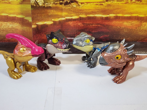 Jurassic World Snap Squad Parasaurolophus, Carnotaurus Toro (Usado)