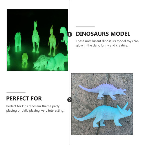 Miniatura Luminosa De Dinosaurio Para Niños, 6 Unidades