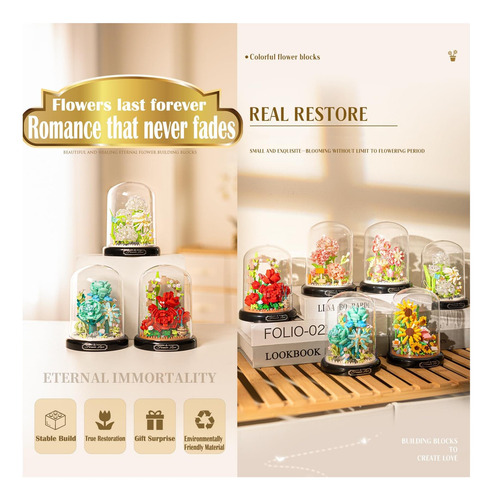 Jollcnoia Dreamy Tulips Home Bouquets Construindo Toy Com De