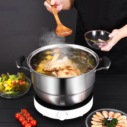 Utensilios De Cocina A Con Asa Para Tapa, Olla A 2 Niveles
