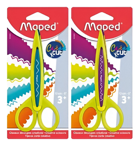 Pack X 2 Tijera Maped Creative Cut Formas De Corte 