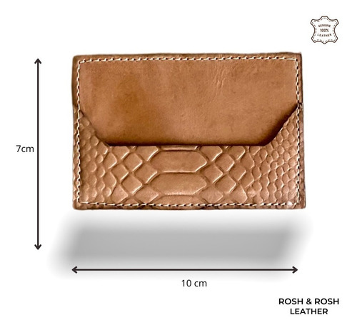 Tarjetero Piel Regalo Personalizado, Unisex- Roshleather