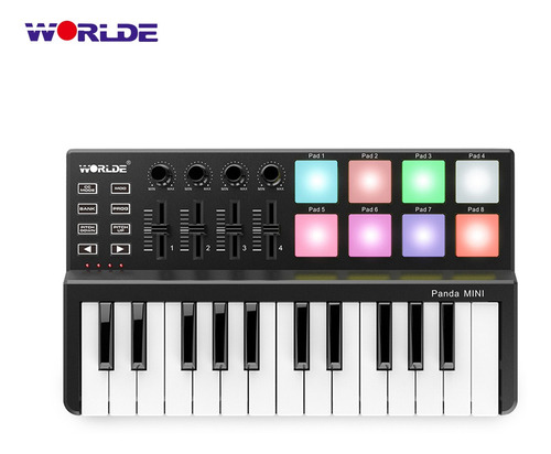 Teclado Usb Portátil Worlde Panda Mini 25- Clave Ultra- Midi