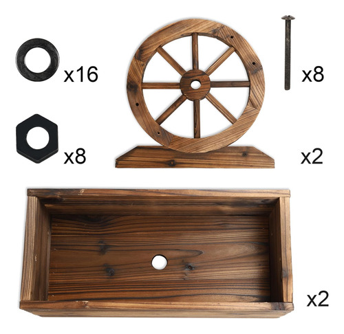 Jardinera De Madera Con Ruedas, Maceta Decorativa Para Flore