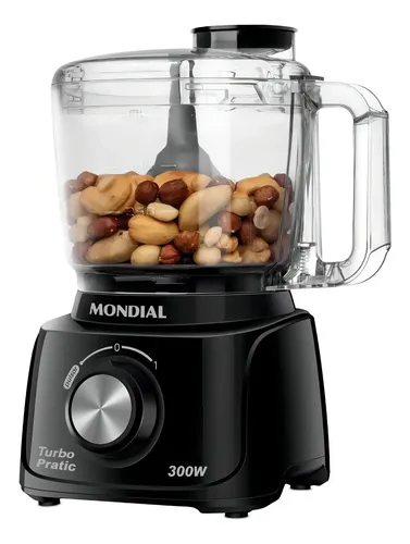 Mini Processador Turbo Pratic Mp16b 300w Preto Mondial | Frete grátis