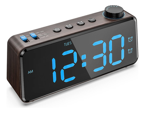 Radios De Reloj Despertador Digital Para Dormitorio, 0-100%