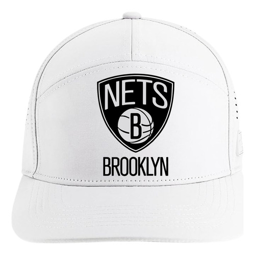 Gorra Basketball Us Nets 5 Paneles Premiun White