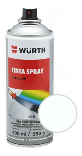 Pintura En Spray Acrílica Color Blanco Mate 400 Ml Wurth 