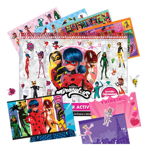 Cuaderno Gigante Actividades Ladybug + 1,000 Calcomanías