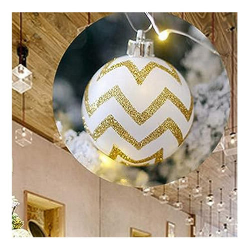 30 Bolas Doradas Y Blancas Para Decorar El Árbol De Navidad