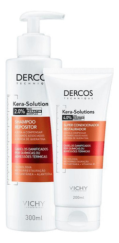  Kit Dercos Kera-solutions Sh 300ml E Cond 200ml - Vichy