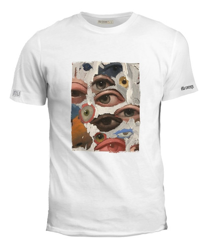 Camiseta Estampada Art Pintura Ojos Hombre Inp Ink