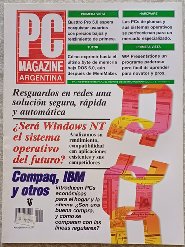 Revista Pc Magazine Argentina Vol.5 N°1 1994