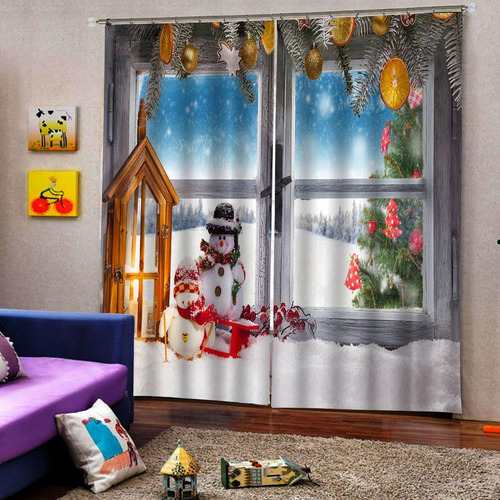 Cortinas Impermeables 3d Cortinas De Ventana 2 Paneles B