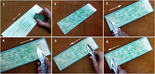 Imagen 7 de 7 de Upon Leather Strop Block Kit 2 Leather Honing Strops 3 Pulga