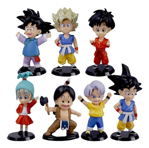 Figuras Dragon Ball Colección X7 Anime Detalles Regalo Niños