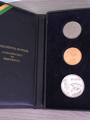 Moedas Ouro Puro 920-16.6gr.brasil No Estojo + 2 Moedas:prat