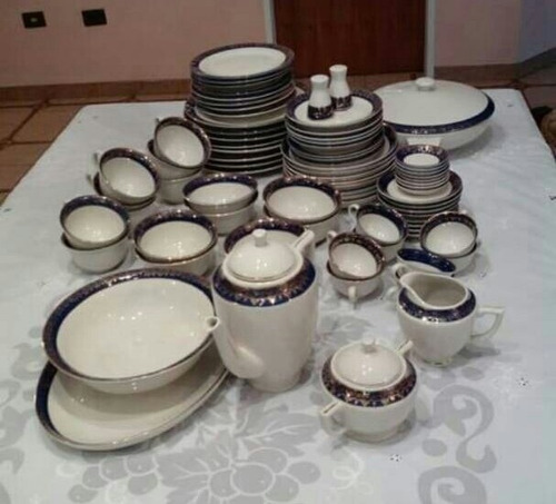 Vajilla Porcelana Con Oro,platos,cocina,vasos,tazas,mesa,