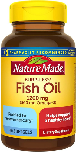 Nature Made Aceite De Pescado (omega-3) Dpa/dha 1200mg 60cap