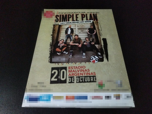 (pd439) Publicidad Clipping Simple Plan Malvinas * 2012