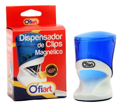 Dispensador Porta Clips Ofiart Magnetico Ovalo Premium