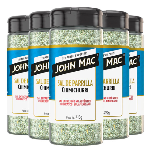 Sal De Parrilla Entrefino Com Chimichurri John Mac 415g (5x)