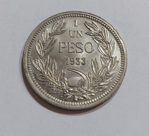 Moneda De Un Peso Año 1933 Sin Circular